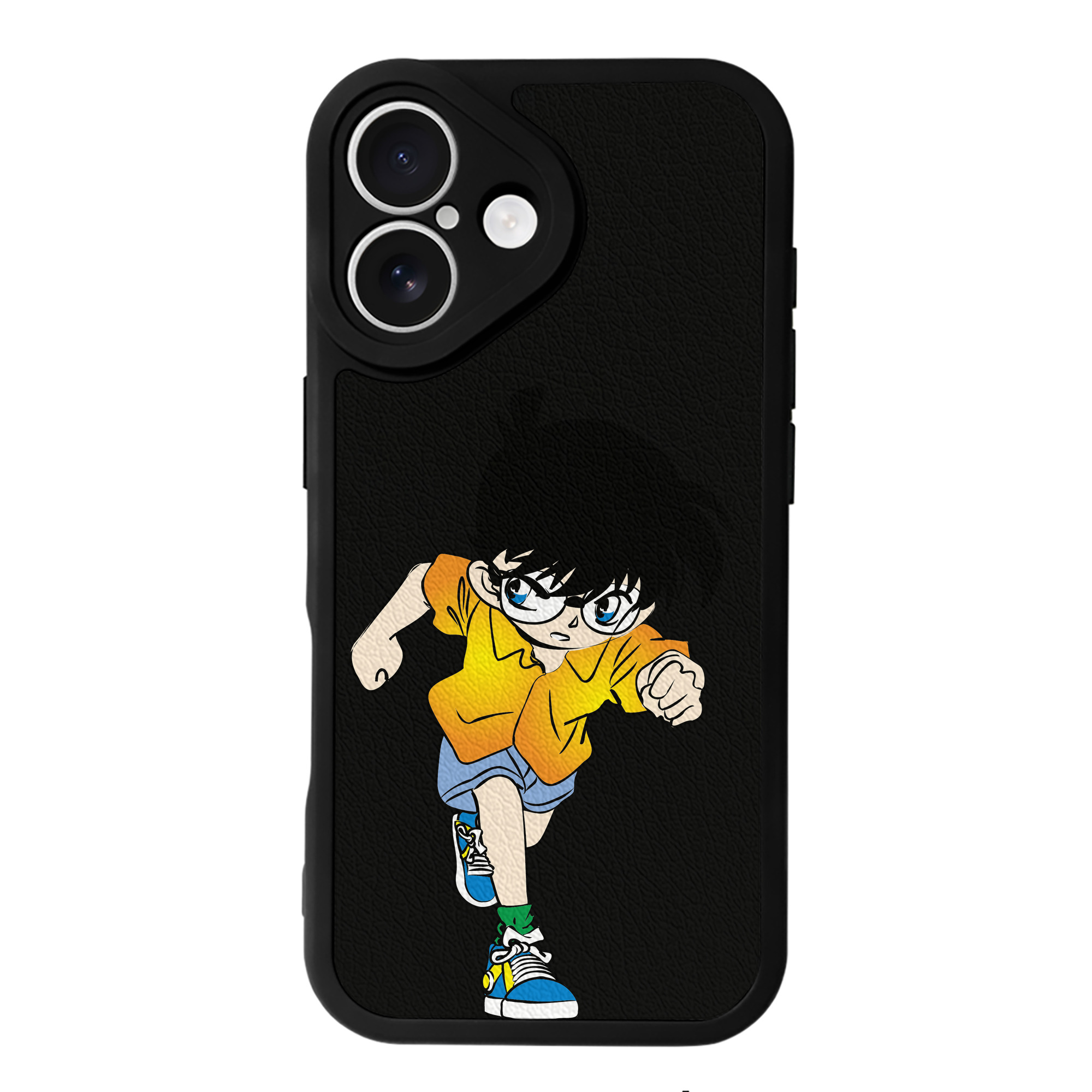 （画像用） 名探偵コナン 江戸川 コナン Detective Conan Conan Edogawa 【iPhone 16シリーズ対応】シリコンスマホケース（レザー調） 材質：シリコン